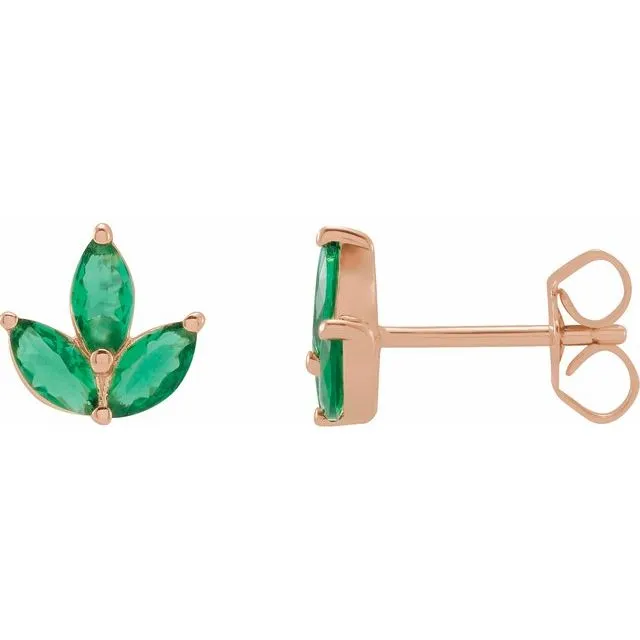 Marquise Gemstone Cluster Earring
