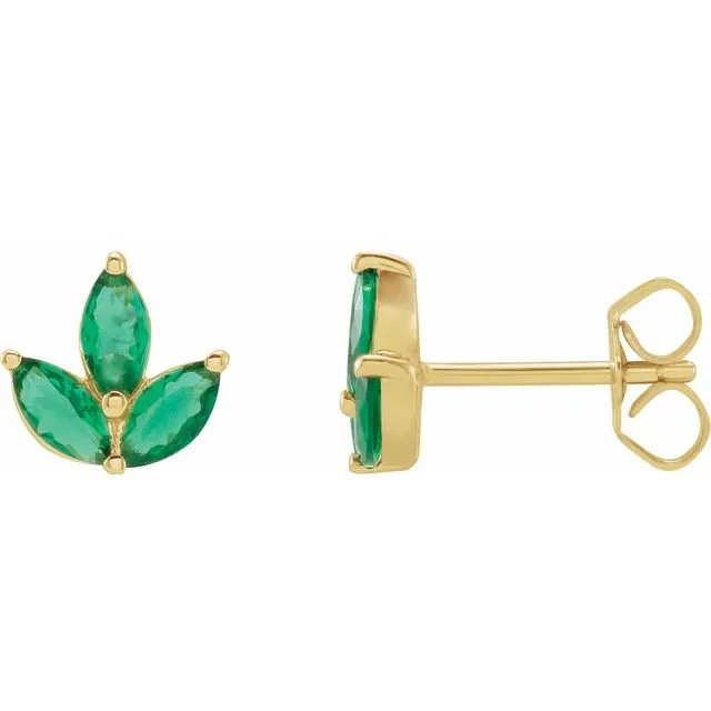 Marquise Gemstone Cluster Earring