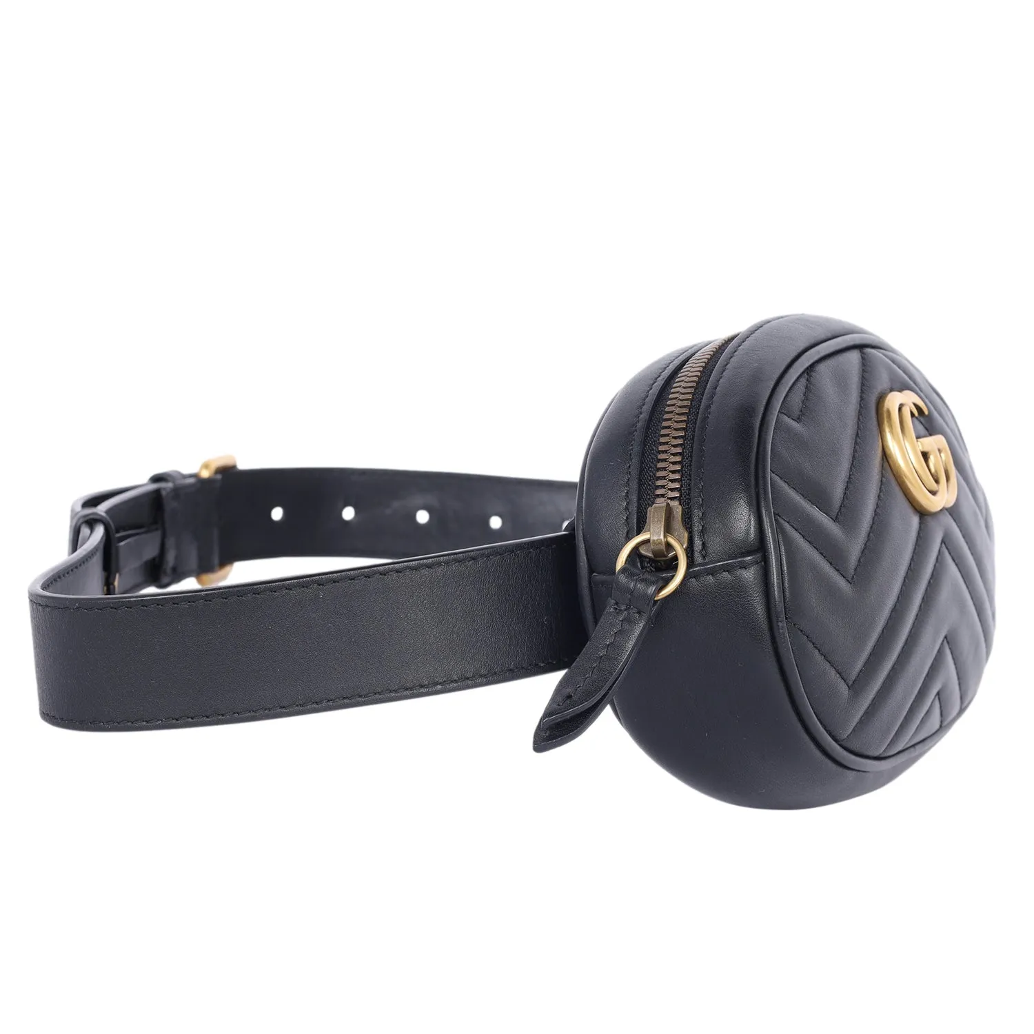 Matelasse GG Marmont Belt Bag 75 30 Black