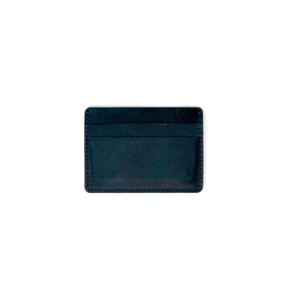 Matte Blue Men's Slim Leather Wallet