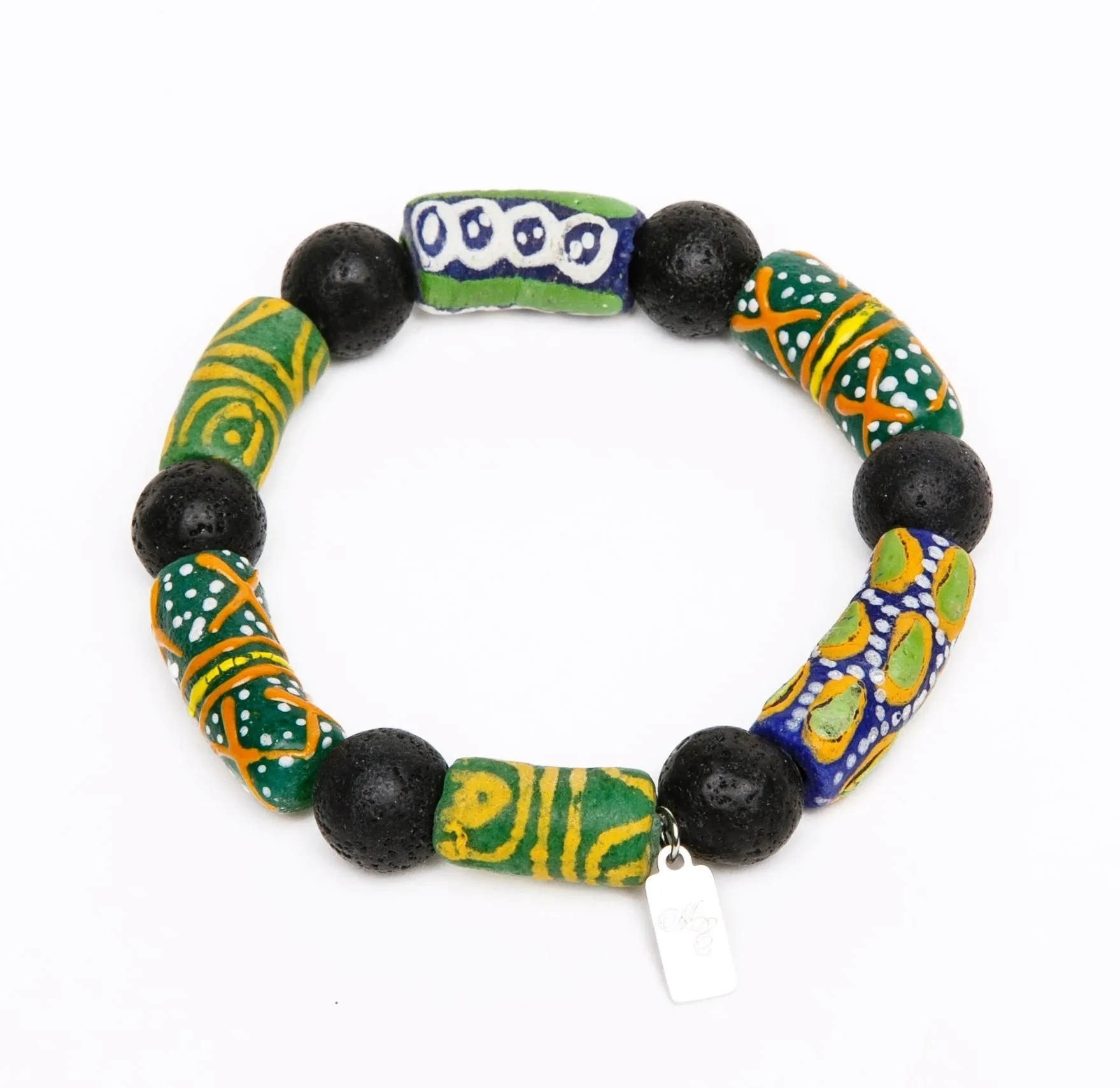 ME™ Ghanaian Krobo 7.5-inch Bracelet - Green