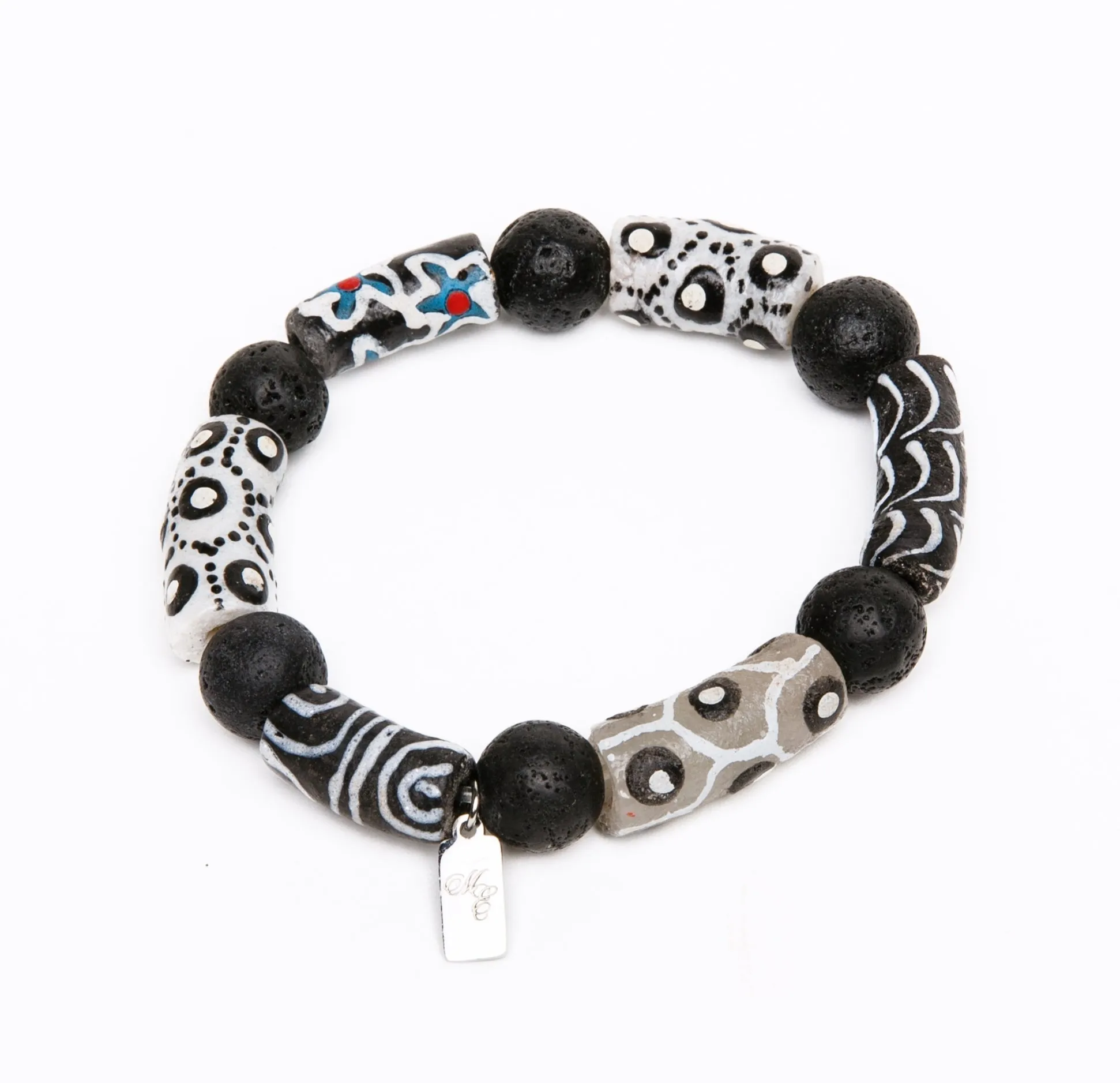 ME™ Ghanaian Krobo 7.5-inch Bracelet - White