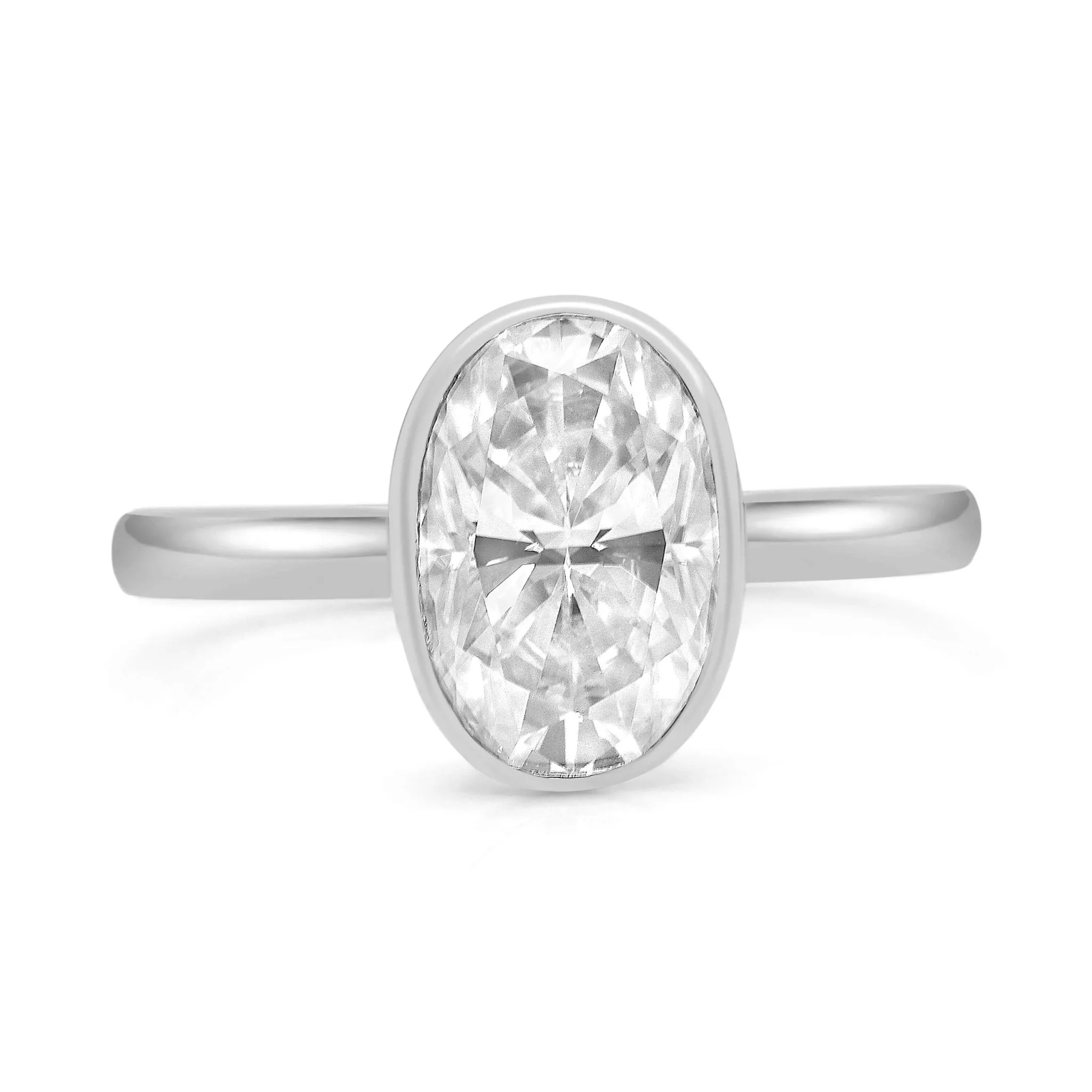 Melissa Oval | Moissanite Solitaire Engagement Ring
