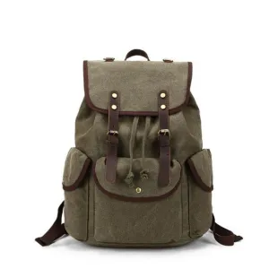 Men Casual Canvas Backpack Vintage Camping Daypack