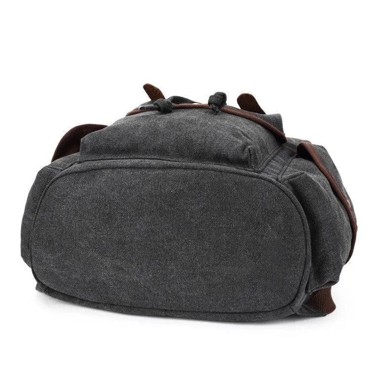 Men Casual Canvas Backpack Vintage Camping Daypack