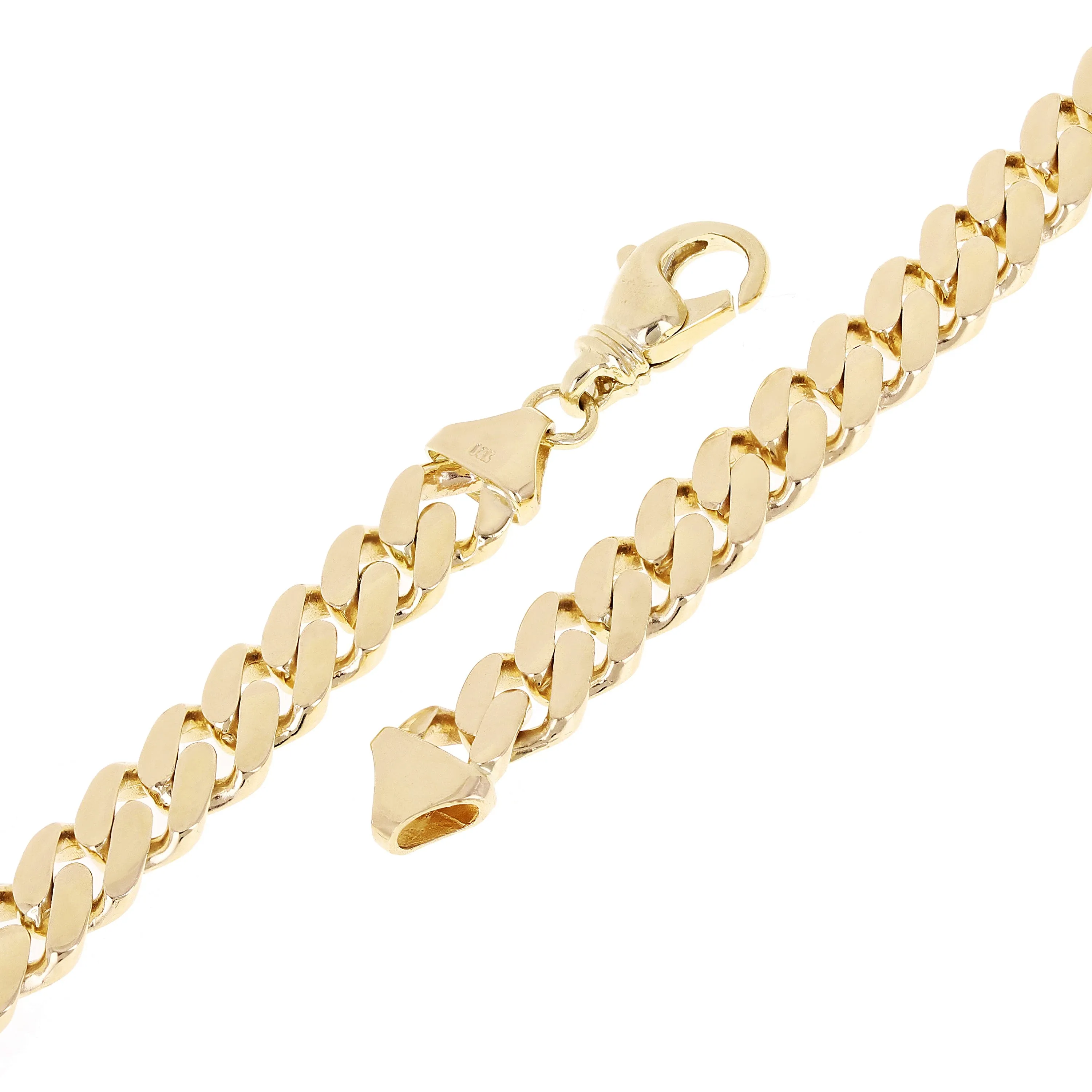 Men's 14k Yellow Gold Solid Miami Cuban Link Bracelet 9.5mm Various Lengths