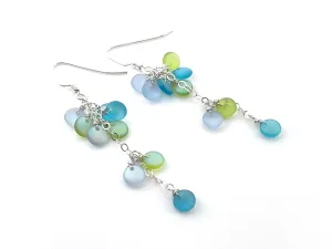Mermaid Scale Sea Glass Earrings