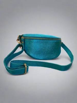 Metallic Turquoise Fanny Pack