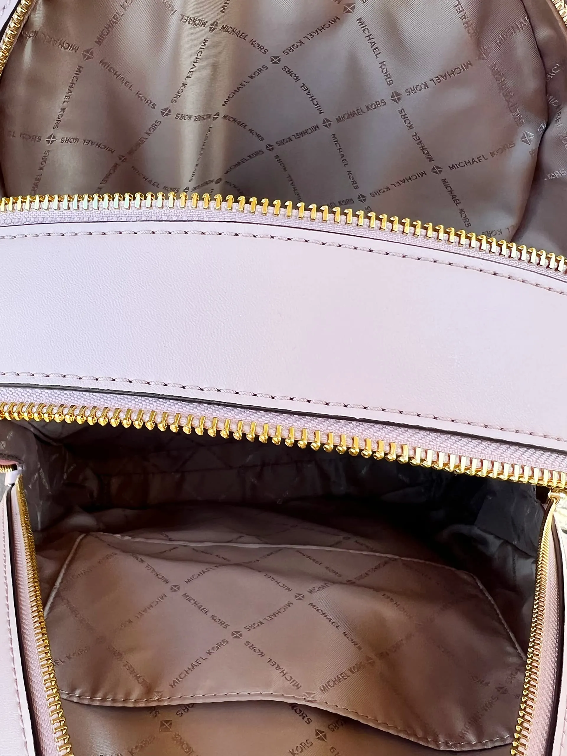 Michael Kors Jaycee Logo Backpack (Dark Powder Blush)