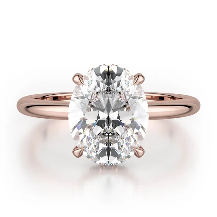 Michael M Crown Oval-Cut Diamond Solitaire R750-1RD