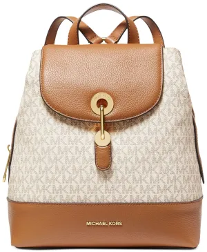 Michael Michael Kors Raven Medium Backpack Vanilla/Acorn One Size