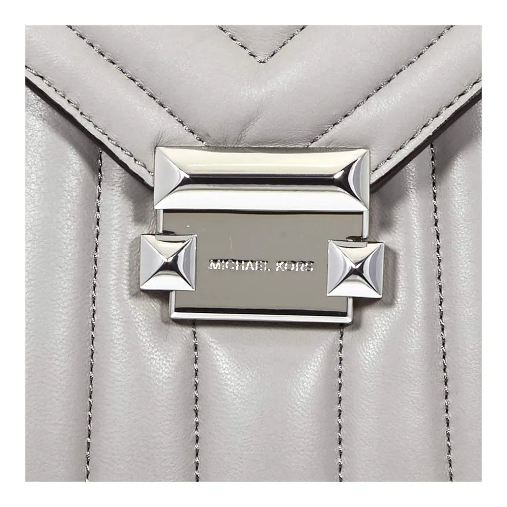 MICHAEL Michael Kors Whitney Quilted Small Backpack (Pearl Grey)