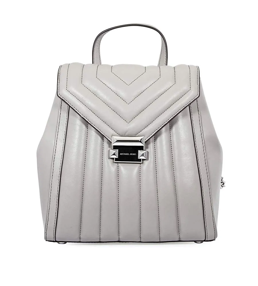 MICHAEL Michael Kors Whitney Quilted Small Backpack (Pearl Grey)
