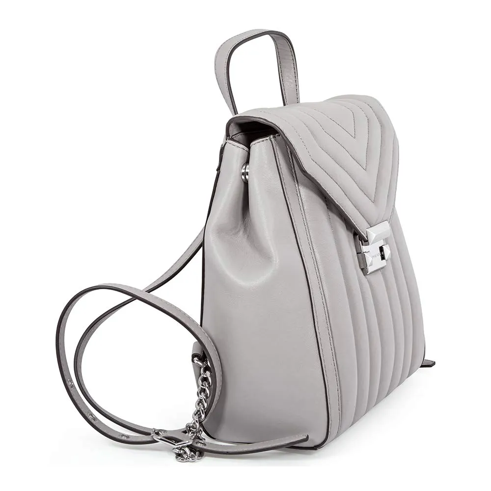 MICHAEL Michael Kors Whitney Quilted Small Backpack (Pearl Grey)