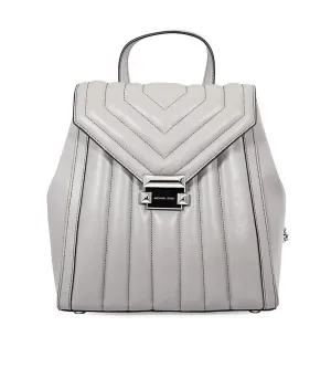 MICHAEL Michael Kors Whitney Quilted Small Backpack (Pearl Grey)