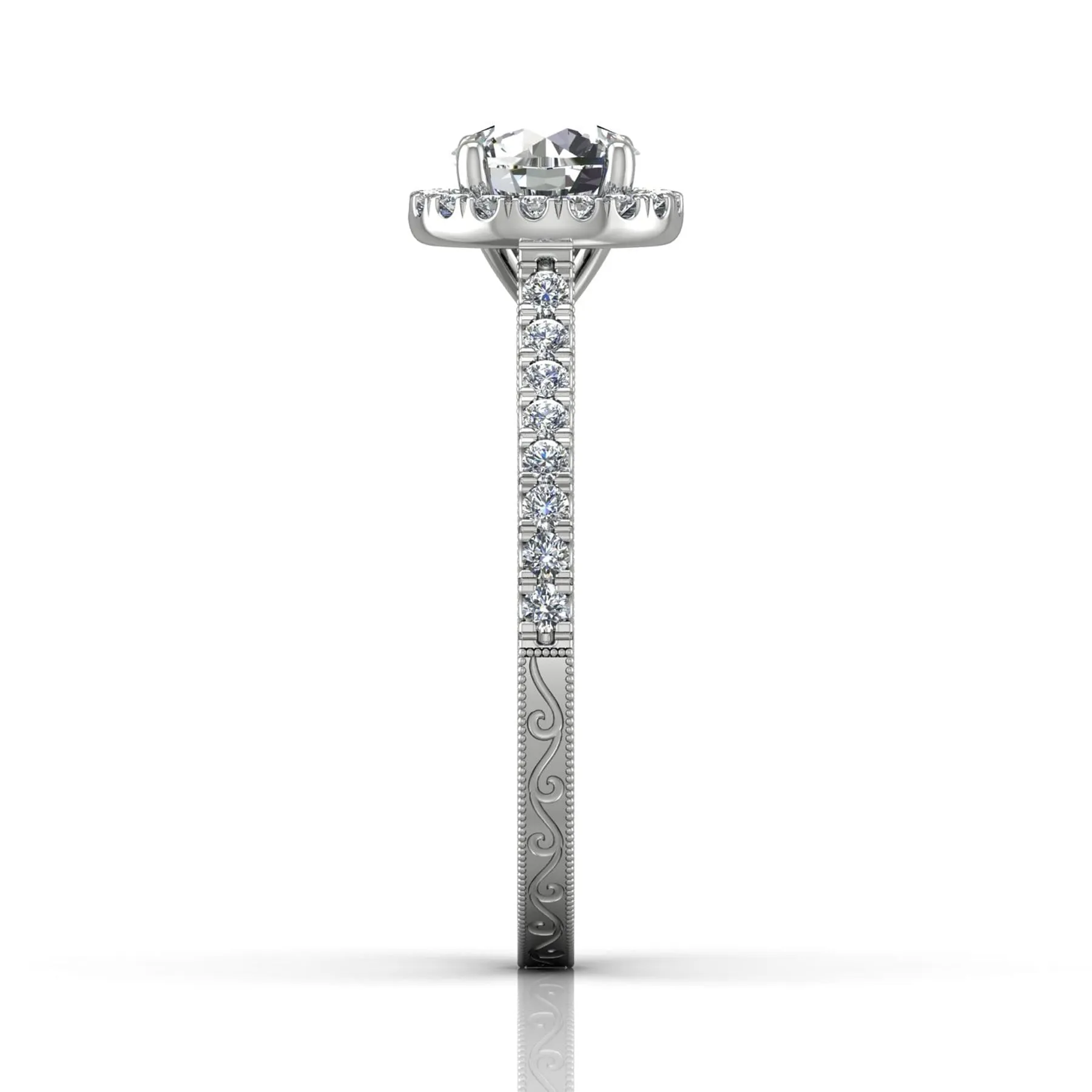 Micropave Engagement Ring