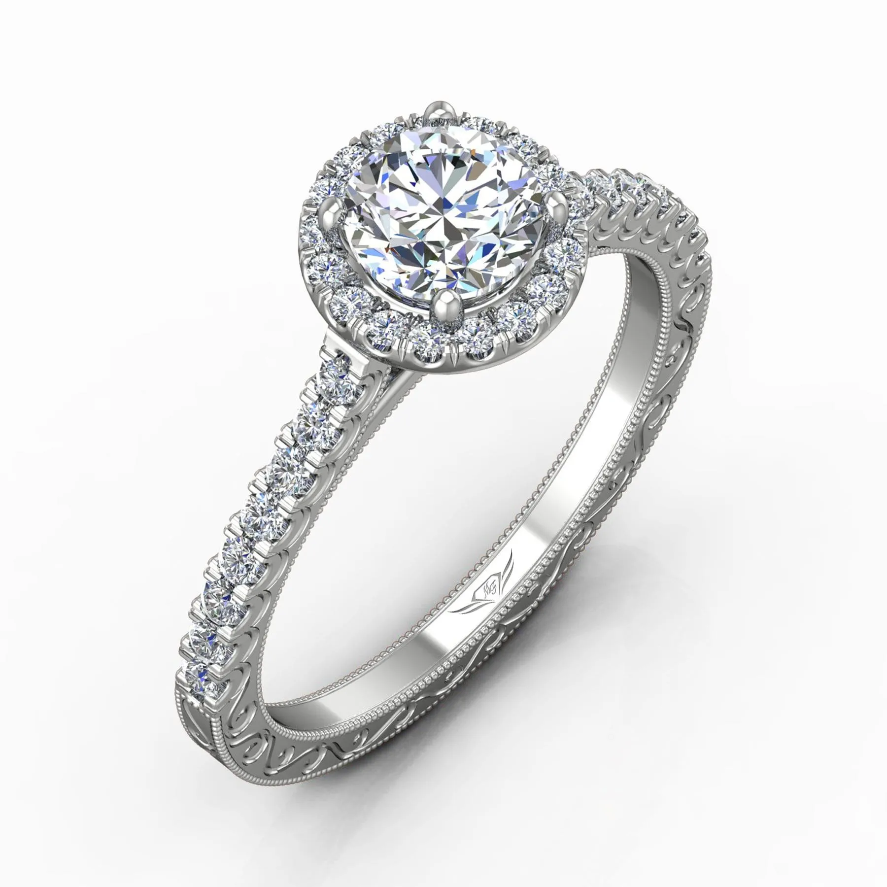 Micropave Engagement Ring