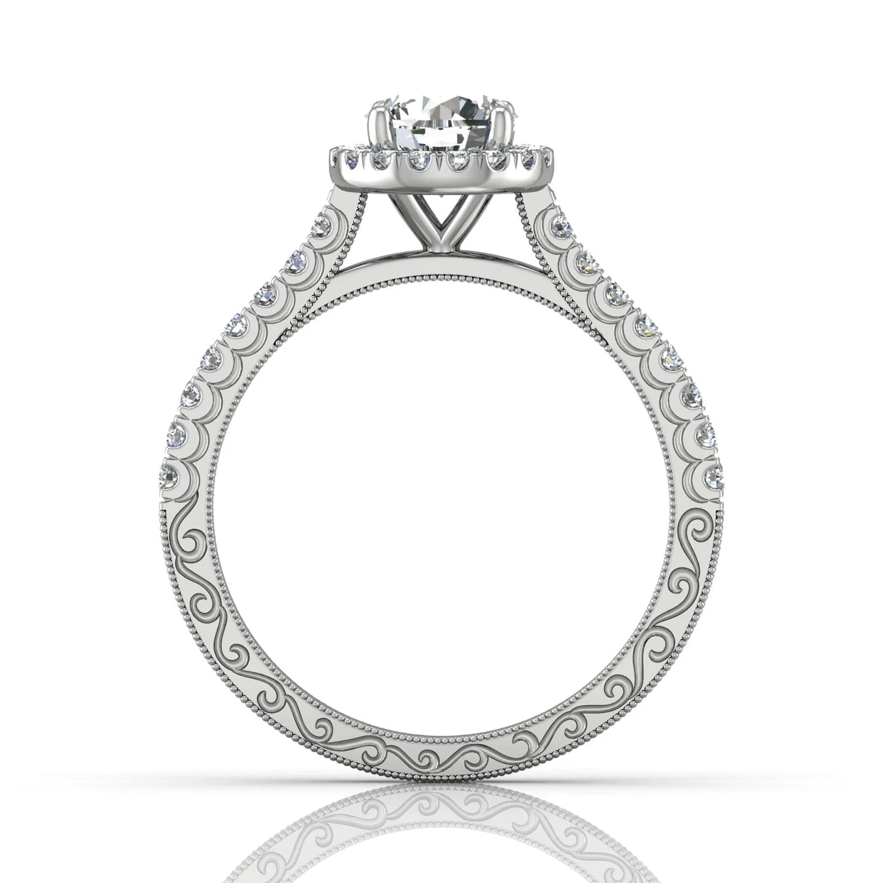 Micropave Engagement Ring