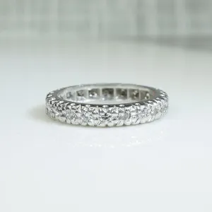 Mid Century Diamond & Platinum Eternity Band