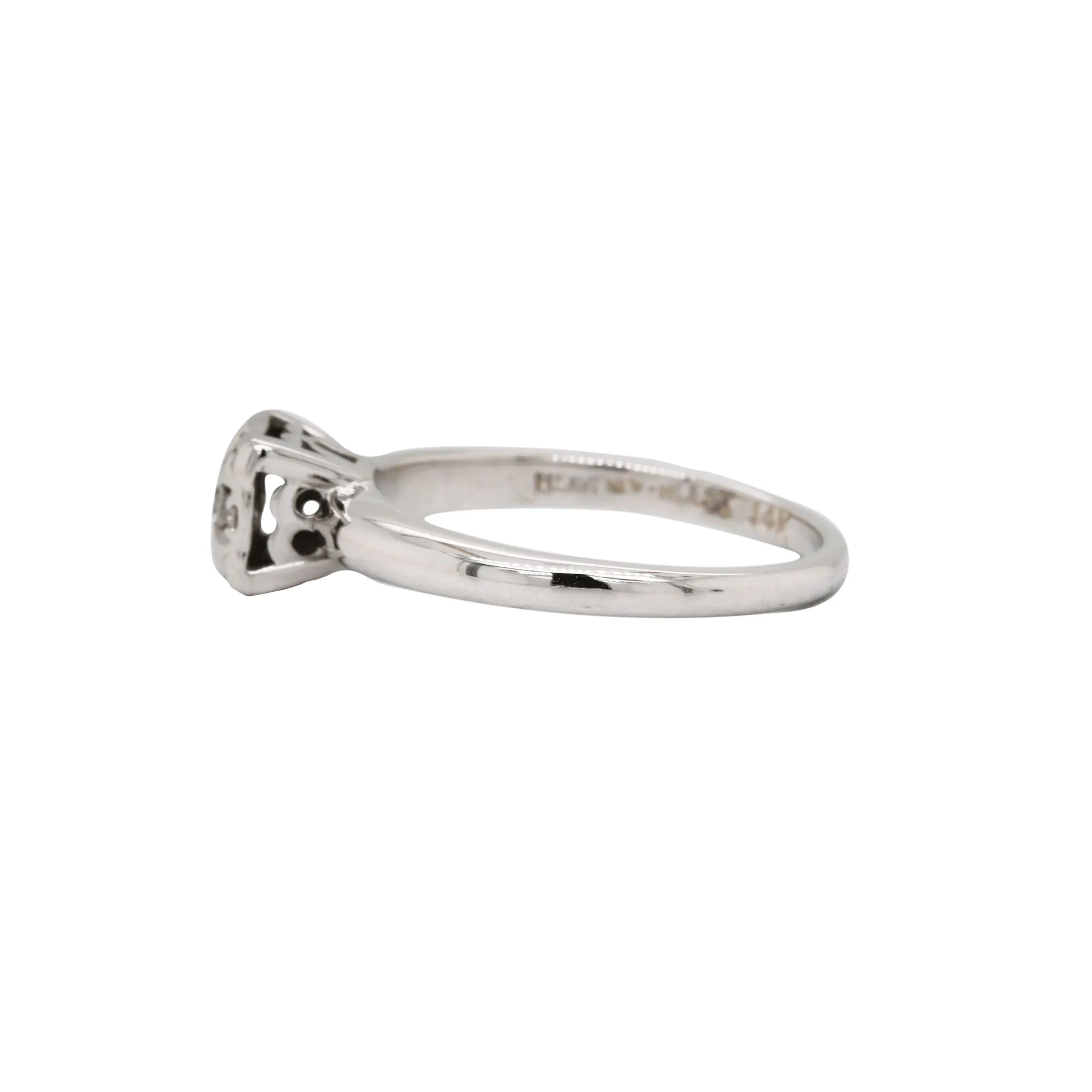 Mid-Century Illusion Diamond Solitaire Ring