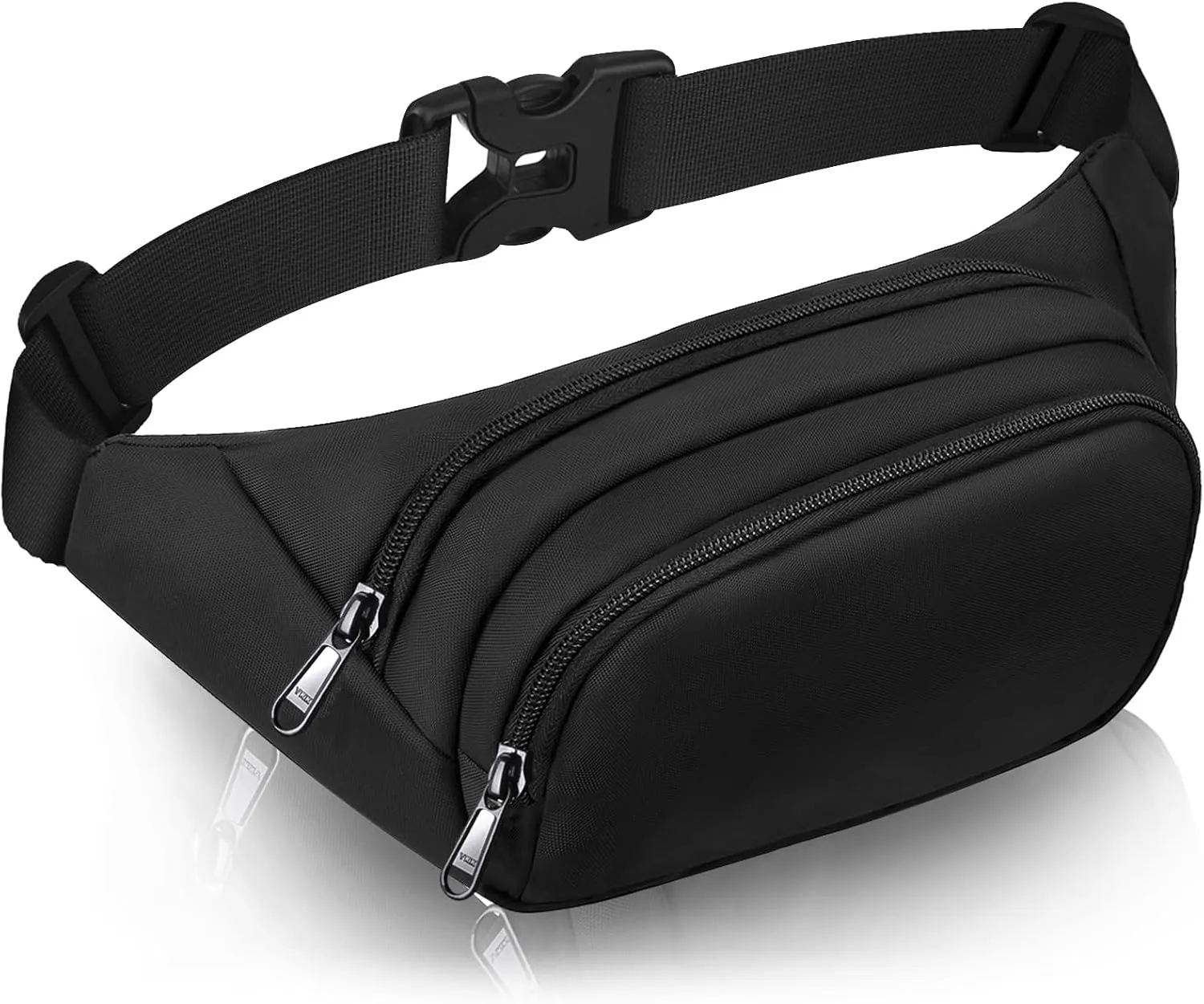 MINGALONDON Unisex Waist bag with 3-Zipper Pockets