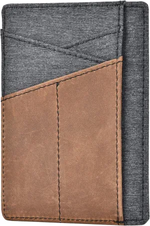 Minimalist Front Pocket Wallet, RFID Blocking Thin Credit Card Holder For Men & Women