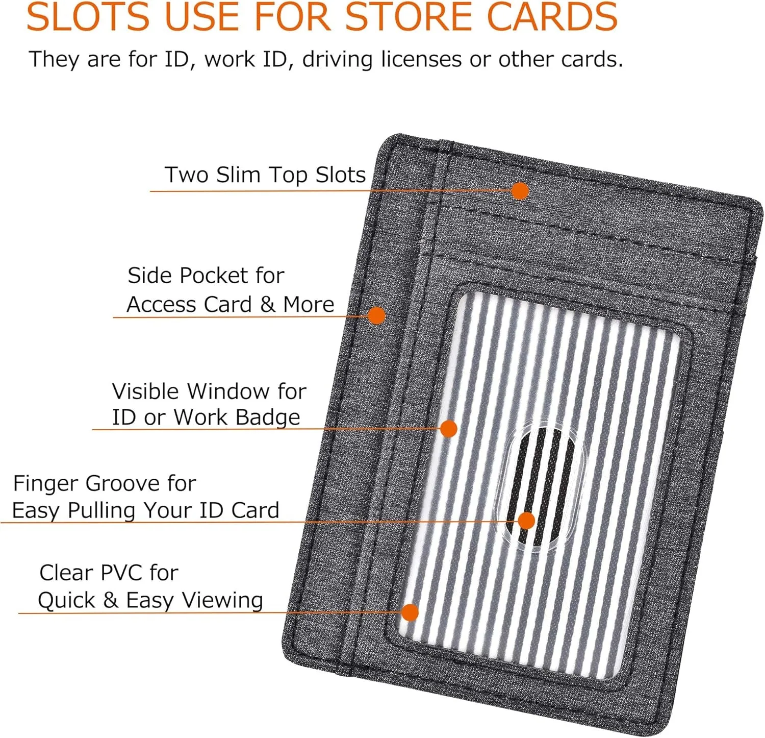 Minimalist Front Pocket Wallet, RFID Blocking Thin Credit Card Holder For Men & Women