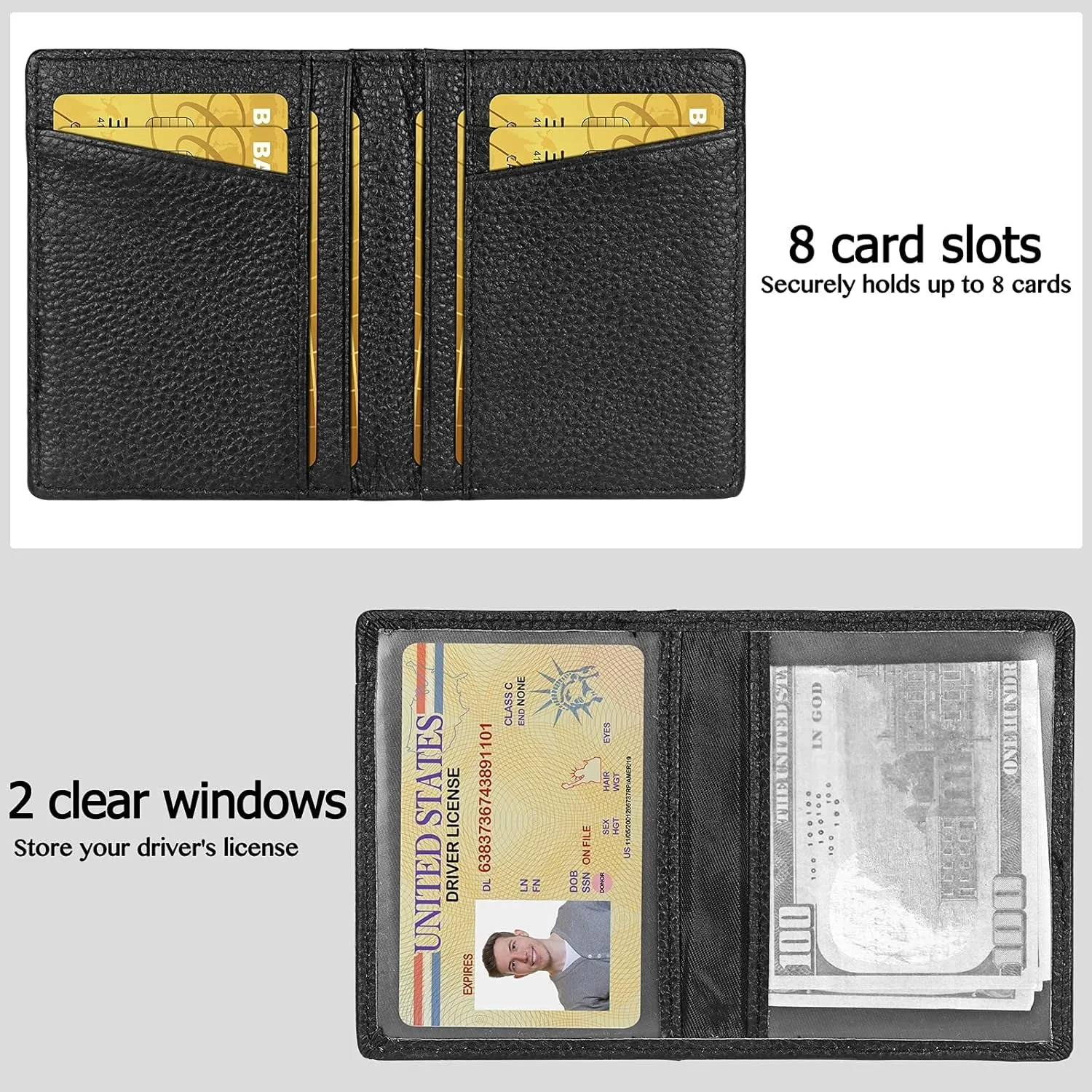 Minimalist Wallet - Premium Leather RFID Blocking Front Pocket Wallets