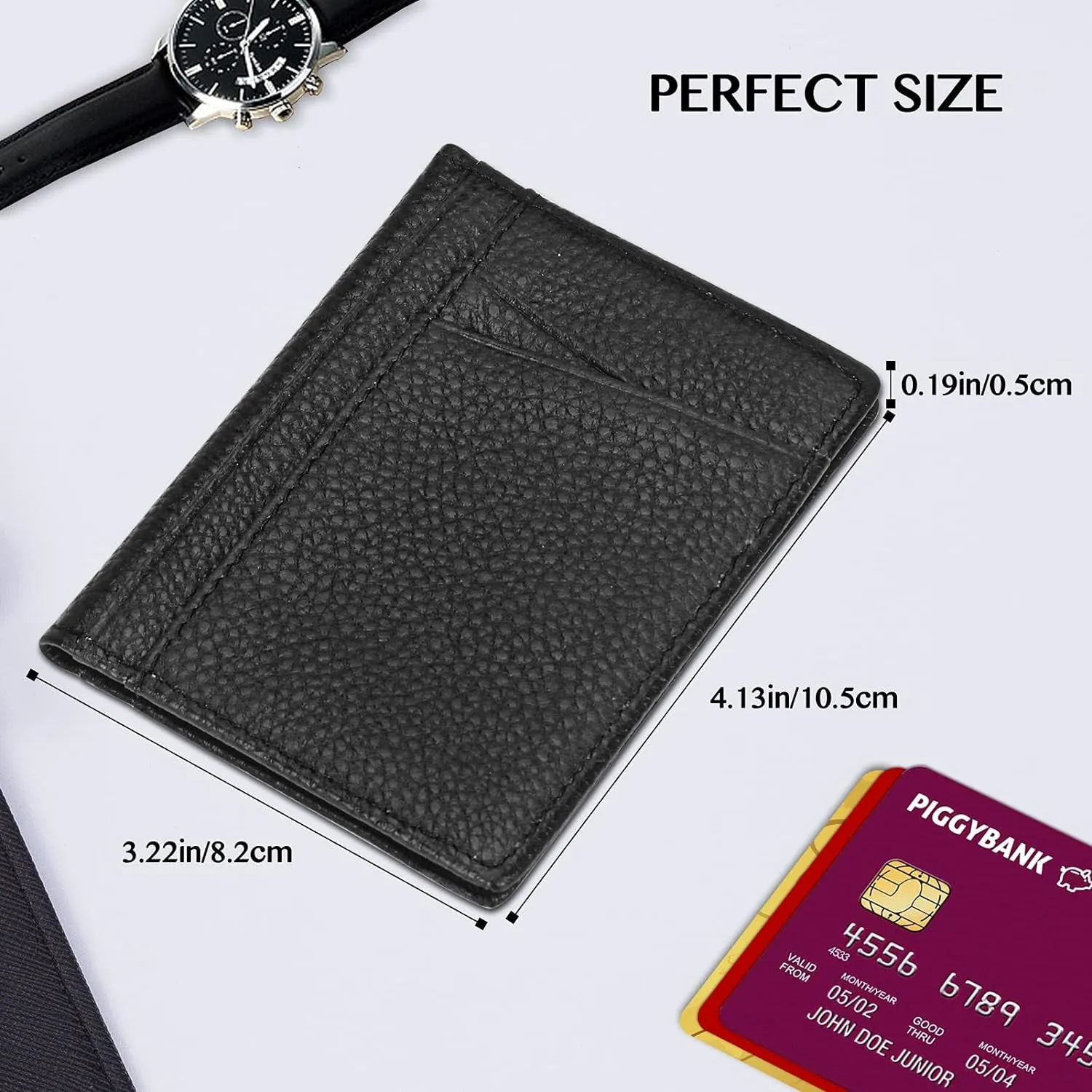 Minimalist Wallet - Premium Leather RFID Blocking Front Pocket Wallets