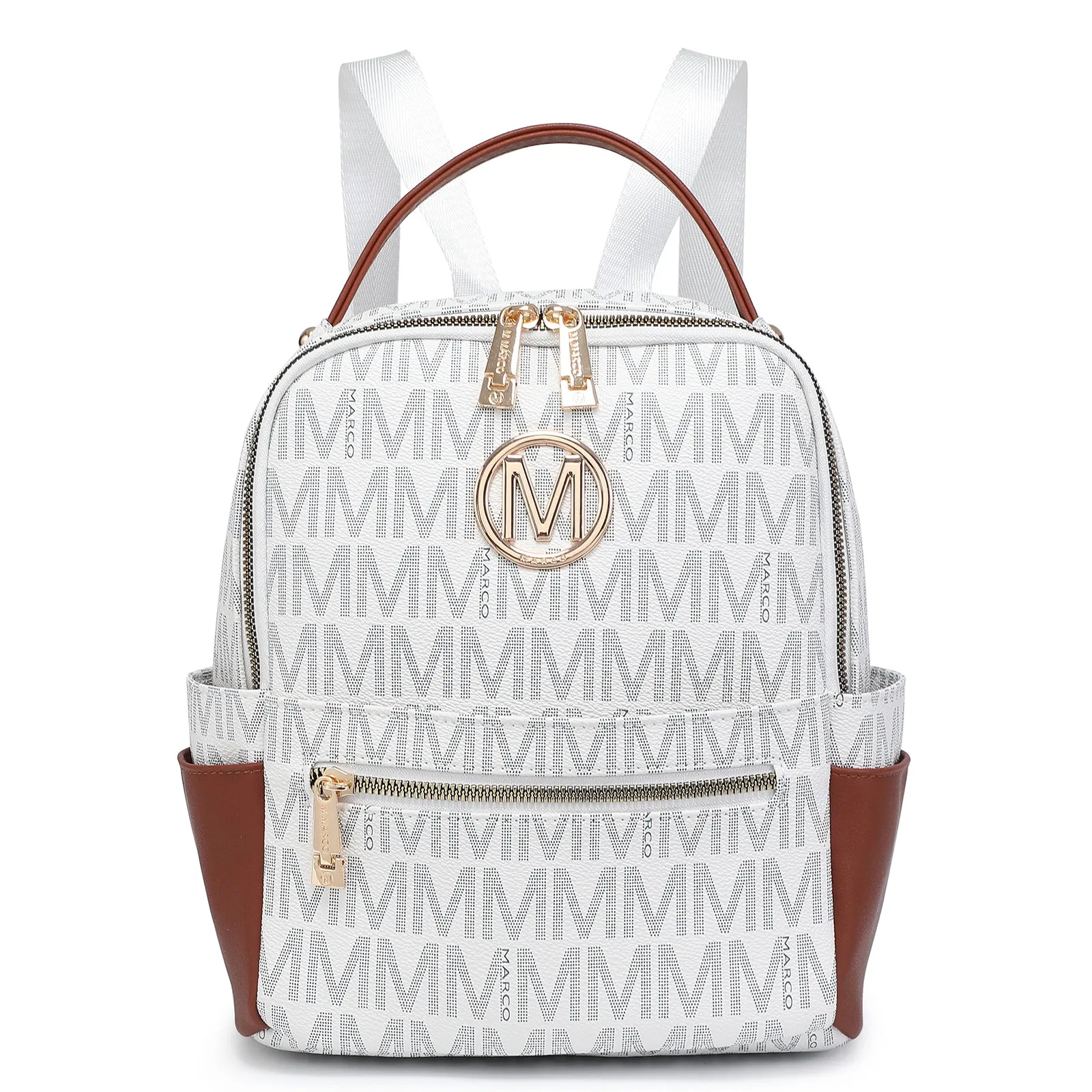 MKP Small Backpack Purse for Ladies Women Fashion Multi Pockets Daypacks with Front Zip Pocket