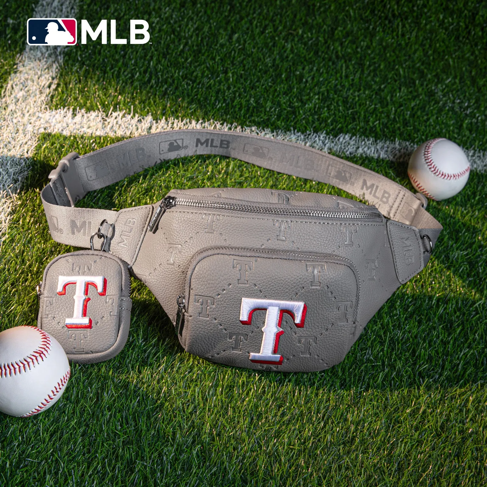 MLB-TX20-320 MLB Texas Rangers Team Fanny Pack Belt Sling Bag