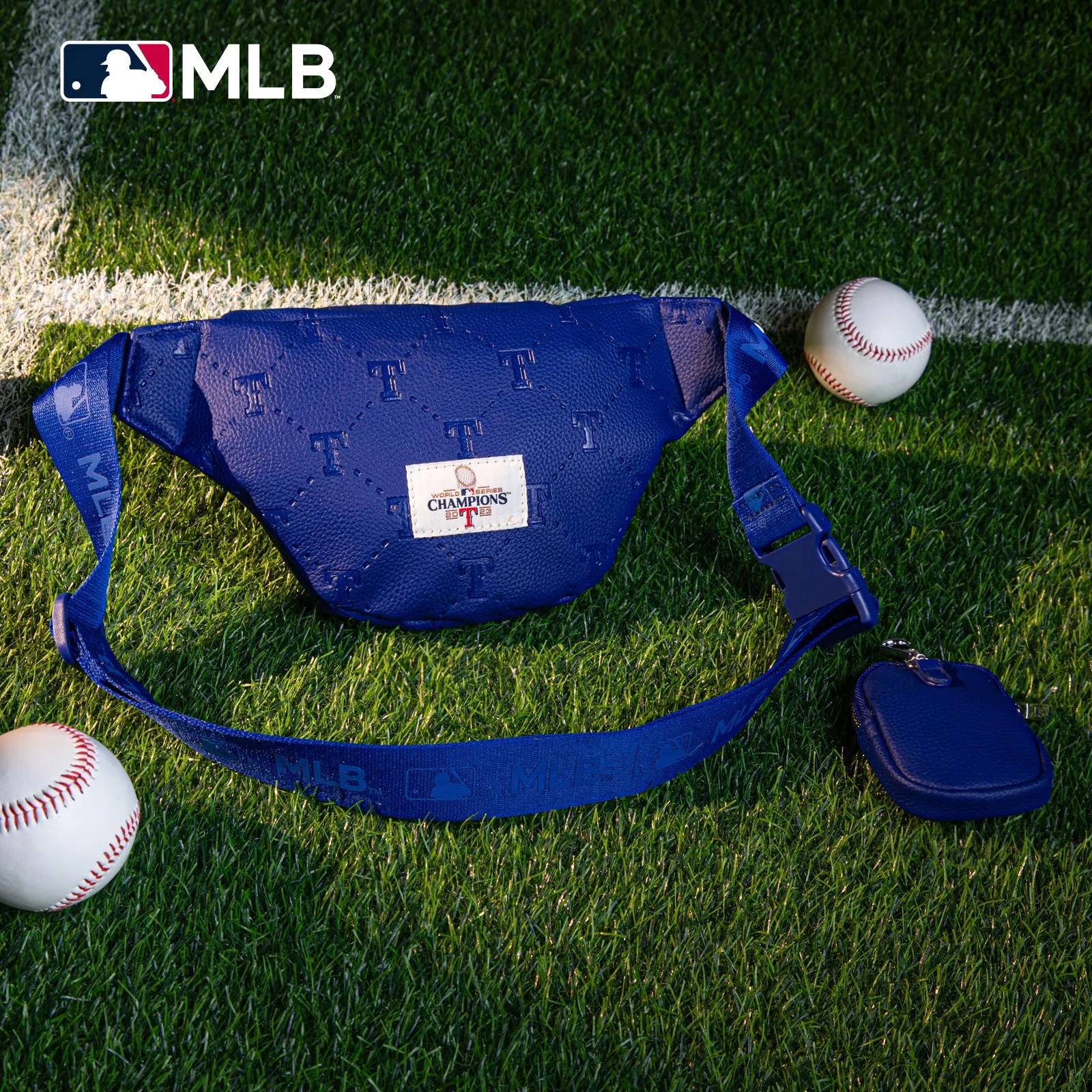 MLB-TX20-320 MLB Texas Rangers Team Fanny Pack Belt Sling Bag