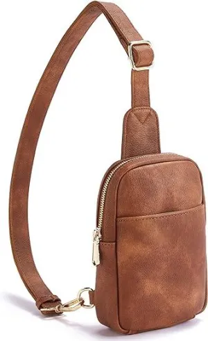 MODARANI Women Leather Crossbody Fanny Bag