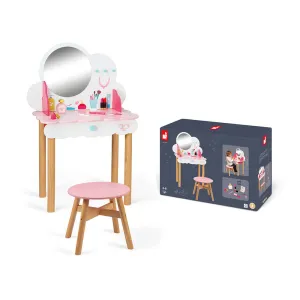 Montessori Childrens Dressing Table | Vanity Unit | Role Play Toys | Mirror | Stool | Accessories
