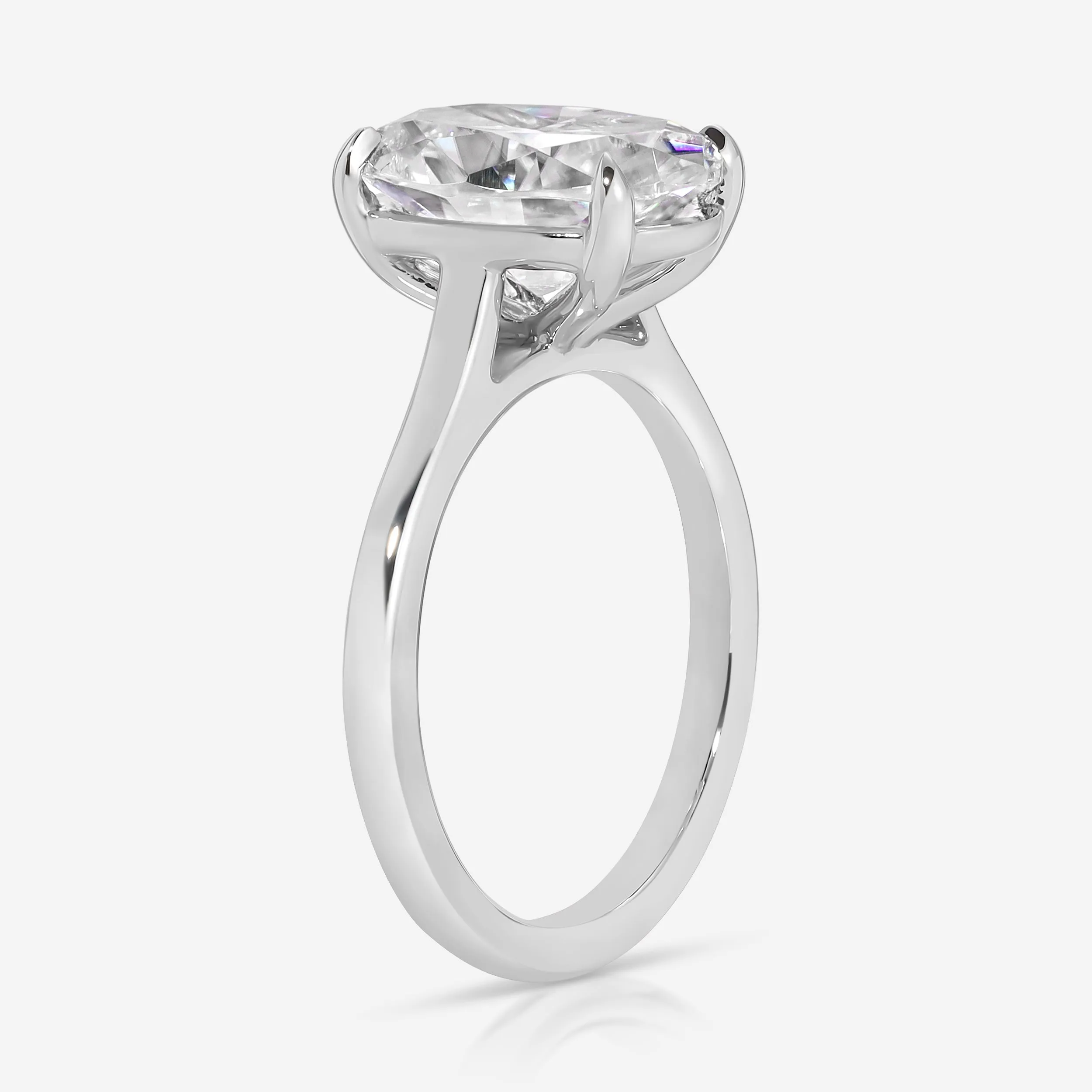 Morgan (5.2ct) Oval Moissanite Engagement Ring