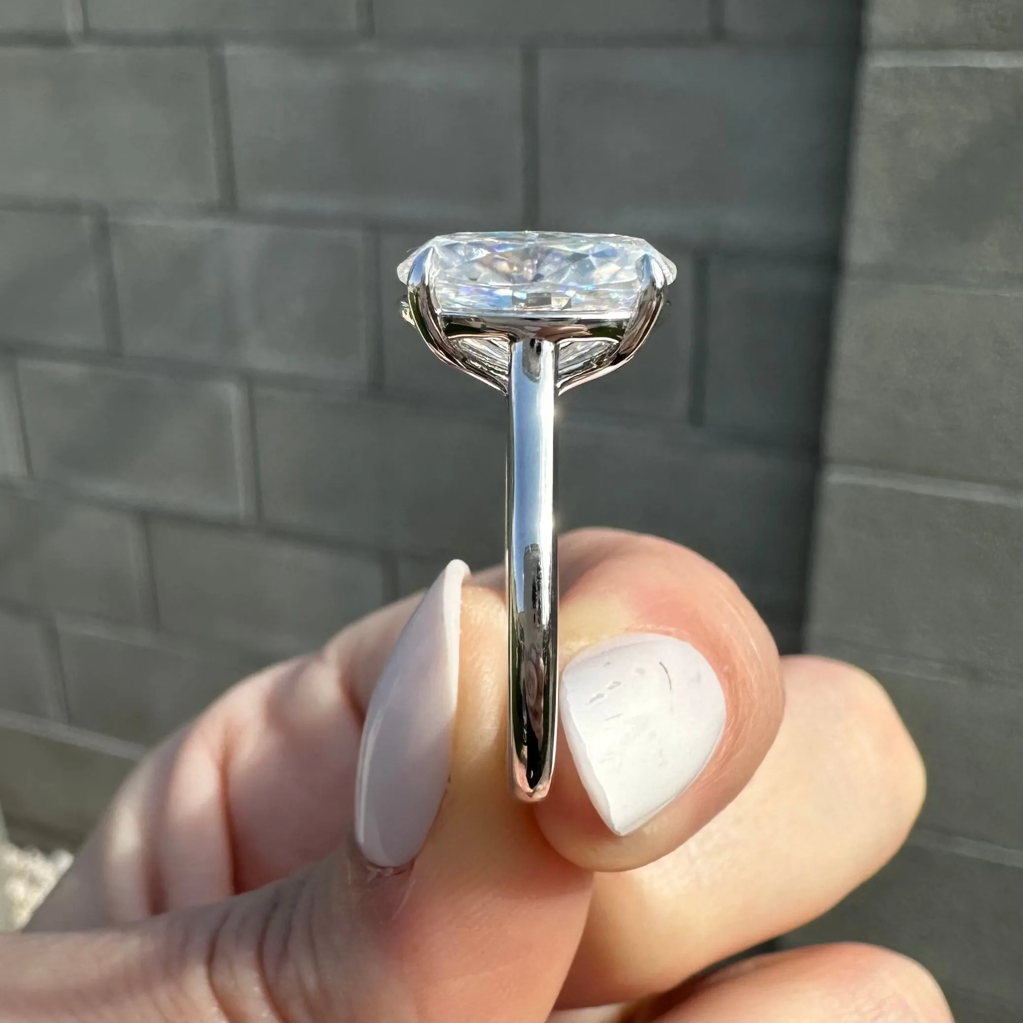 Morgan (5.2ct) Oval Moissanite Engagement Ring