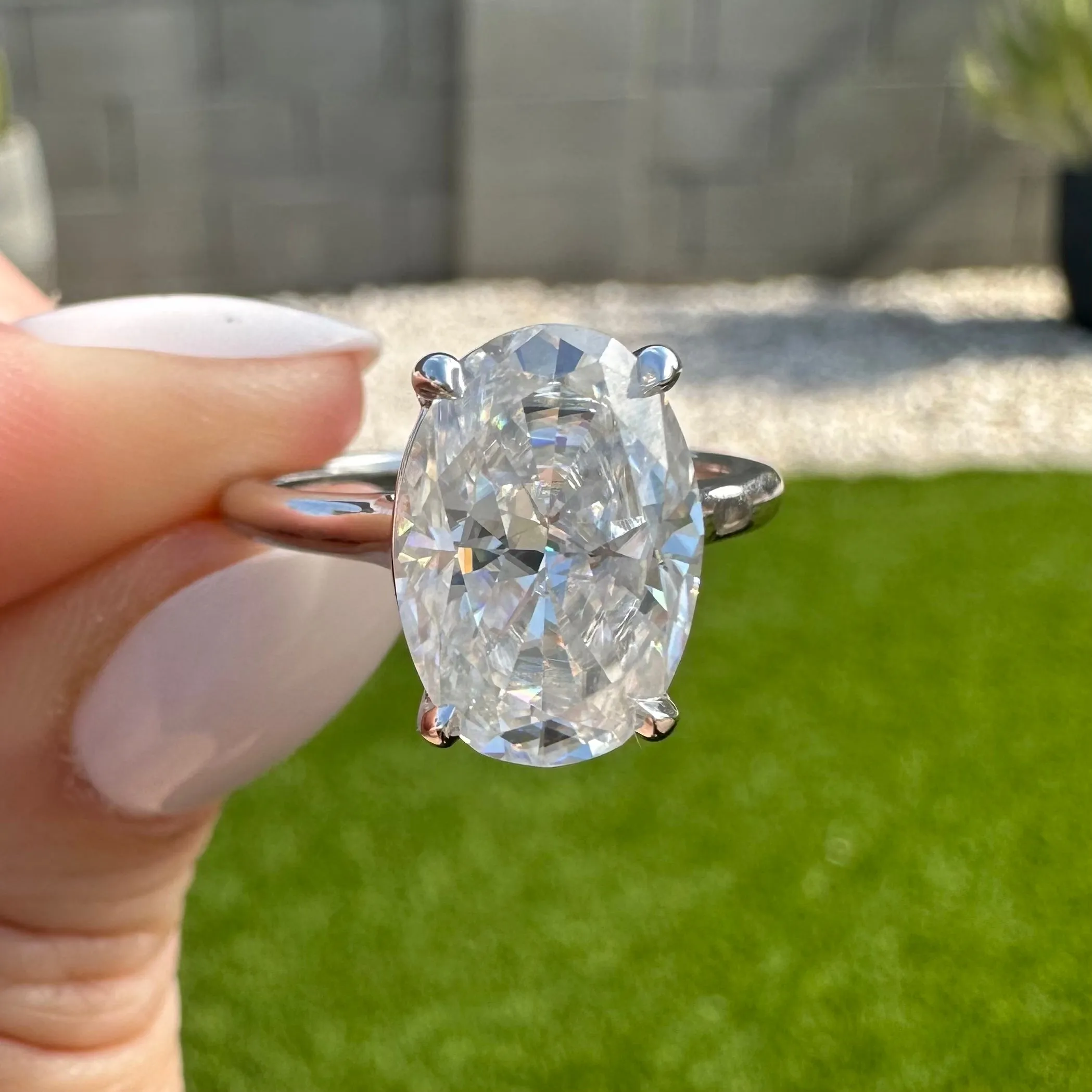 Morgan (5.2ct) Oval Moissanite Engagement Ring