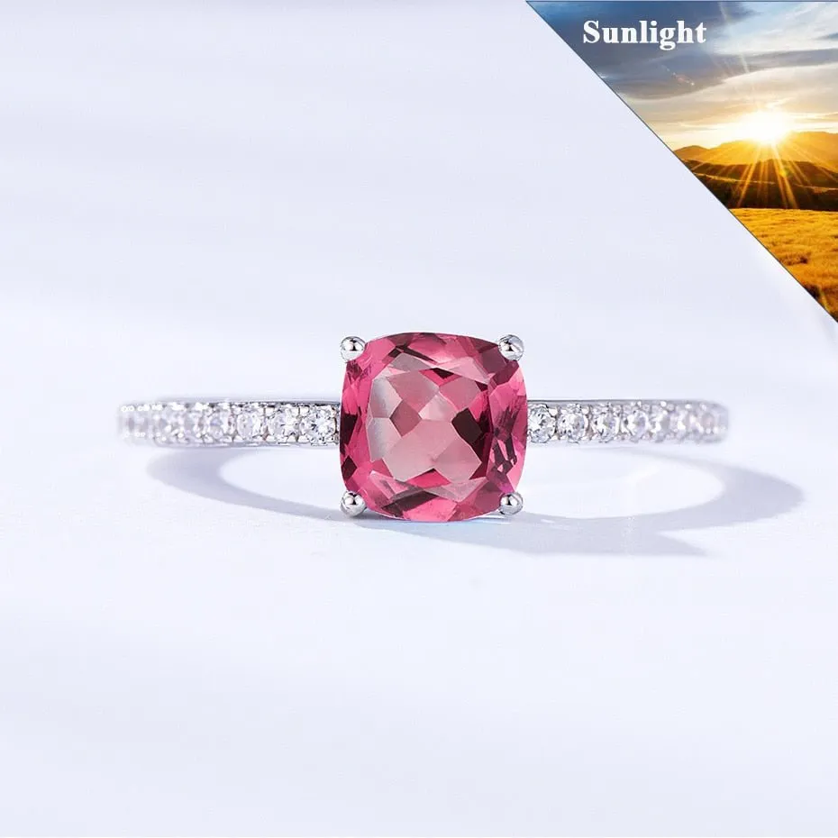 Natural Zultanite Gemstone Ring Women's Solid 925 Sterling Silver Engagement