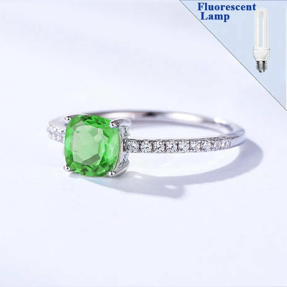 Natural Zultanite Gemstone Ring Women's Solid 925 Sterling Silver Engagement