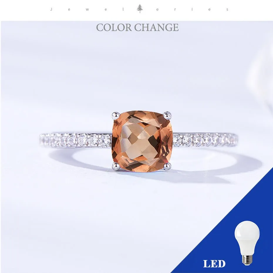 Natural Zultanite Gemstone Ring Women's Solid 925 Sterling Silver Engagement
