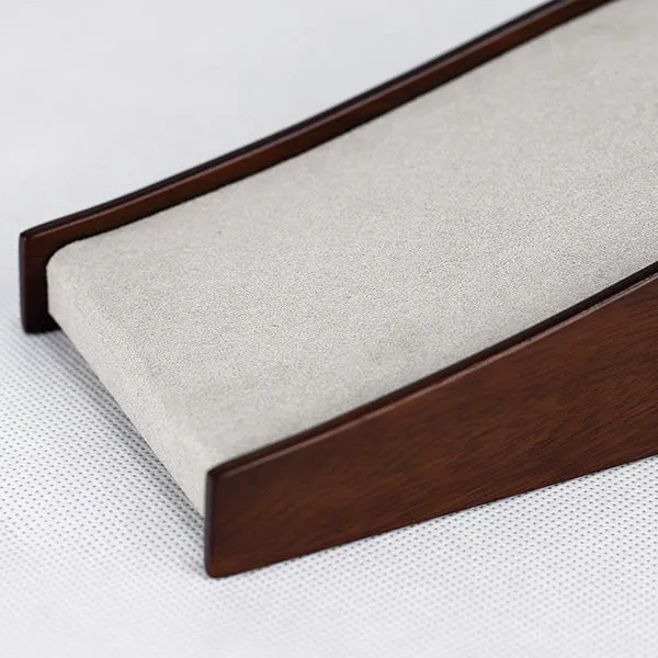 NH020 Wooden Necklace Display Stand Jewelry Ramp Holder