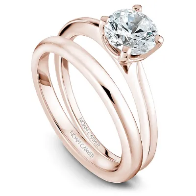 Noam Carver 14kt Rose Gold Round Solitaire