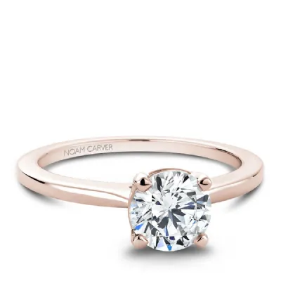 Noam Carver 14kt Rose Gold Round Solitaire