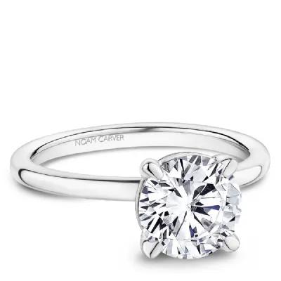 Noam Carver 14kt White Gold Round 1.00ct Solitaire