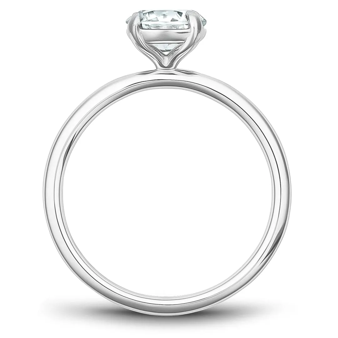 Noam Carver 14kt White Gold Round Solitaire Ring
