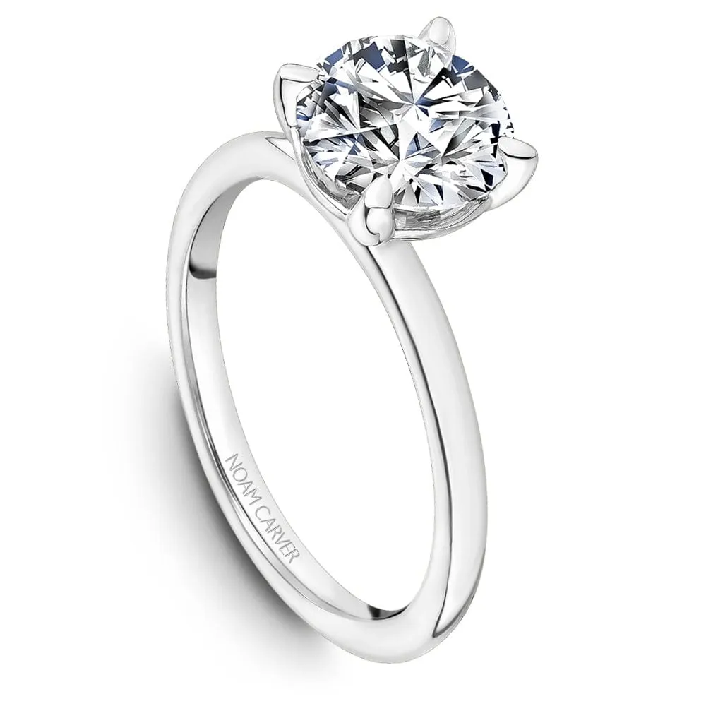 Noam Carver 14kt White Gold Round Solitaire