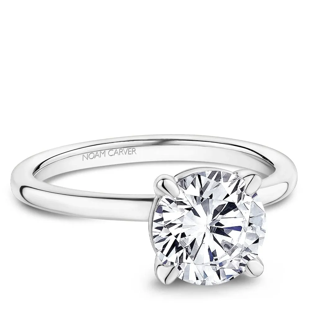 Noam Carver 14kt White Gold Round Solitaire