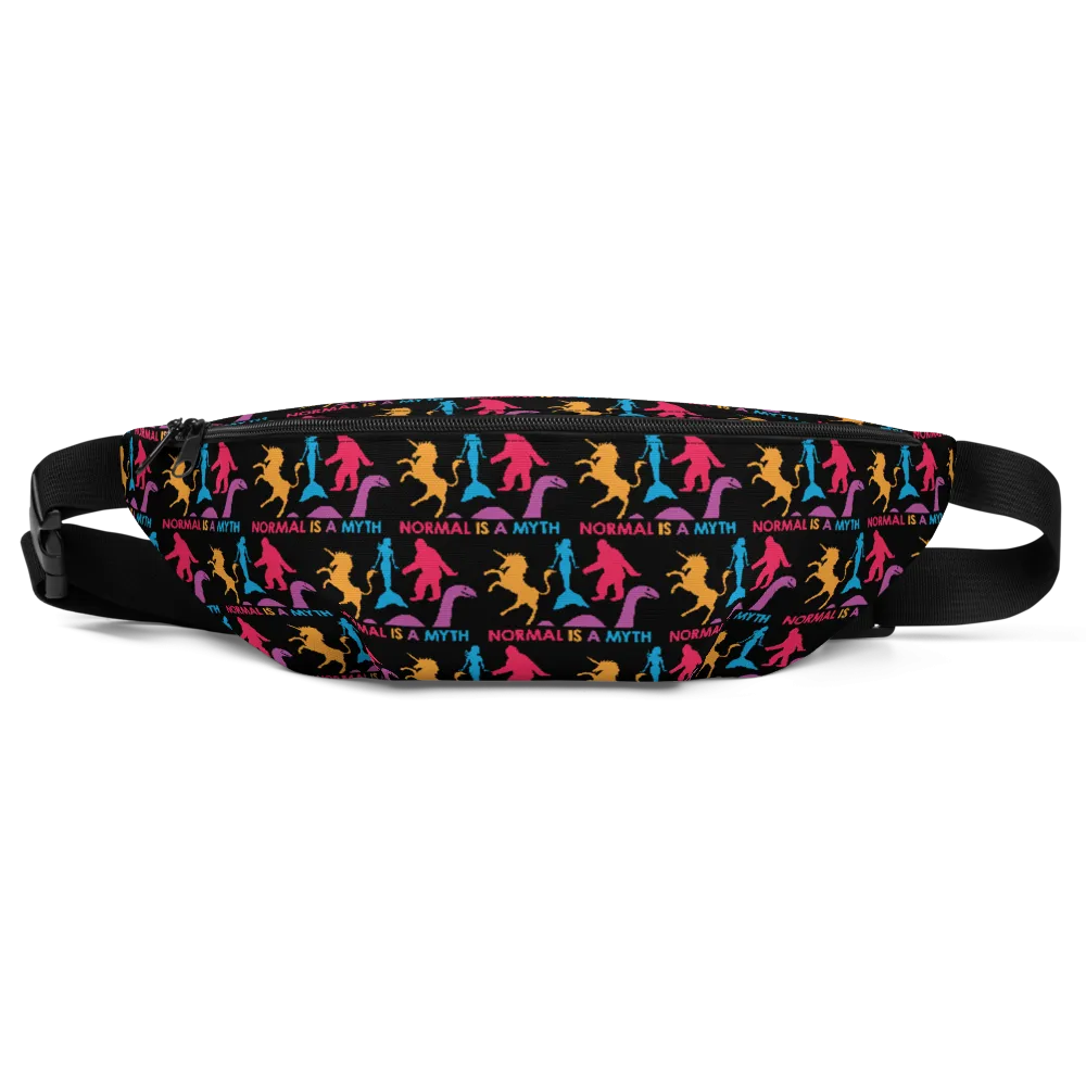 Normal is a Myth (Bigfoot, Mermaid, Unicorn & Loch Ness Monster Pattern) Fanny Pack