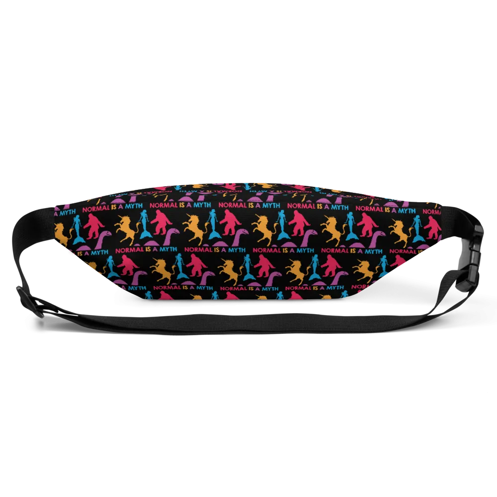 Normal is a Myth (Bigfoot, Mermaid, Unicorn & Loch Ness Monster Pattern) Fanny Pack