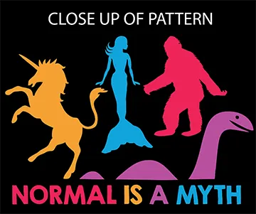 Normal is a Myth (Bigfoot, Mermaid, Unicorn & Loch Ness Monster Pattern) Fanny Pack